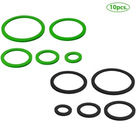 Pack of 10 Floating Plant Rings, Feeding Ring for Aquarium, Aquarium Floating Plant Rings, Water Plants Solid Ring, Feeding Ring Aquarium for Fishes, Turtles (5 Sizes, Black & Green)