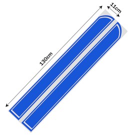 JNNJ Car Hood Strip Sticker, Body Side Skirt Roof Bonnet Bumper Strip Sticker, Sticker Strip Decoration for Cars Off-Road Vehicles (Blue)