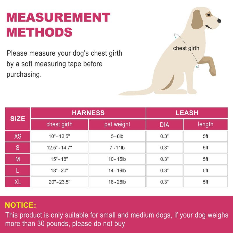 haapaw Dog Harness with Leash Set, No Pull Adjustable Reflective