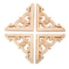 MUXSAM 6*6cm Wood Carving Decal Corner Wood Applique Decorative Moulding