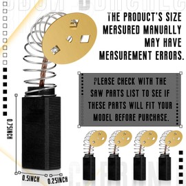 Threlaco 10 Pcs Replacement Table Saw Brush Carbon Brushes Replacement Motor Brushes Chop Saw Brush Compatible with Dewalt Tile Saw 145323-06, Dw705, Dw708, Replaces 145323-03, 145323-02