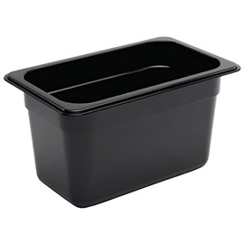 Vogue 1/4 Gastronorm Container 150mm 3.7 Litre Black Catering Food Storage Pan