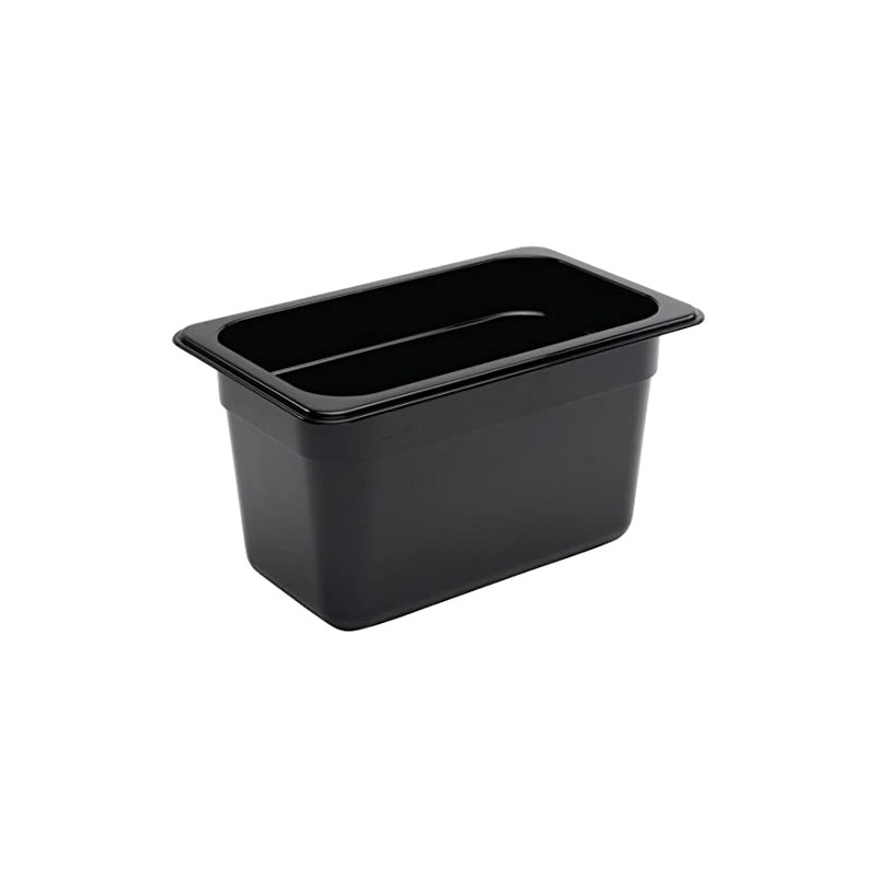 Vogue 1/4 Gastronorm Container 150mm 3.7 Litre Black Catering Food