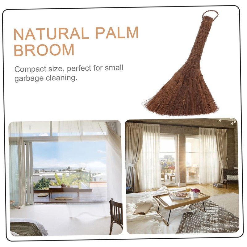 Escoba Uso Doméstico Hecha Palma Natural Práctica Herramienta Limpieza Hogar