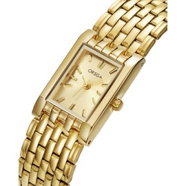 CIVO Ladies Watches Analogue Waterproof: Small Rectangular Wristwatch - Gold Stainless Steel Strap