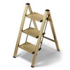 HillhutApex 3 Step Stool, Aluminum Foldable Step Ladder, Lightweight Stable