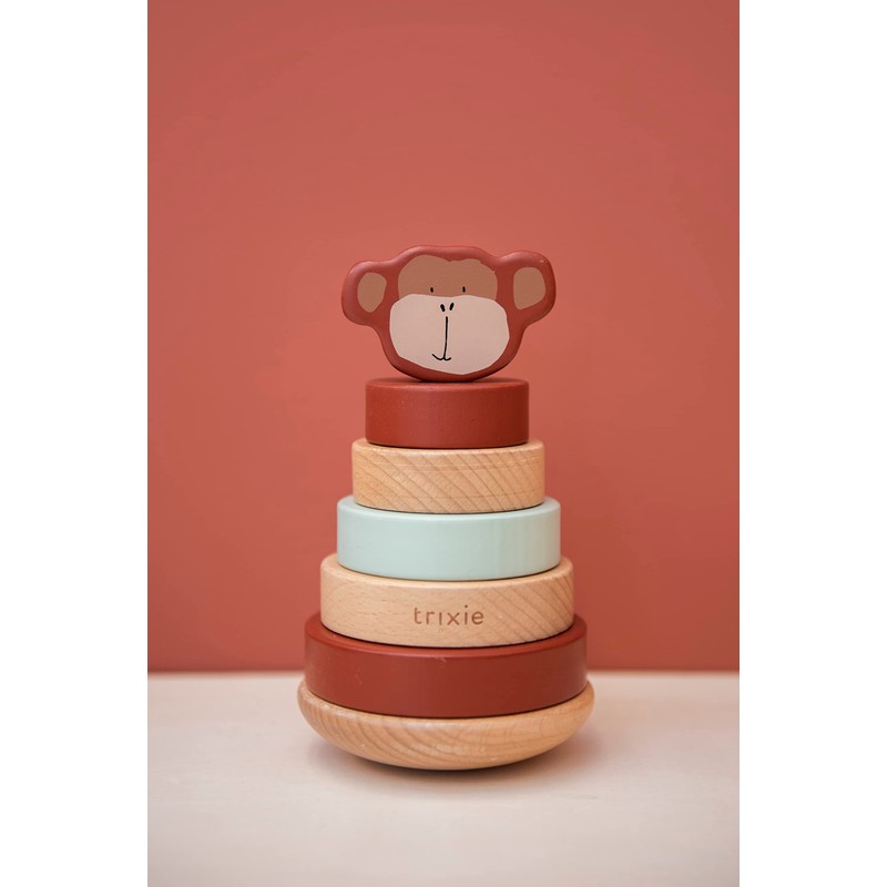 Trixie Baby Stacking Tower with Wooden Rings Mr. Monkey Monkey