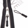 TIHOOD 100PCS Replacement Zipper Pulls Black Zipper Pull Cord Extender