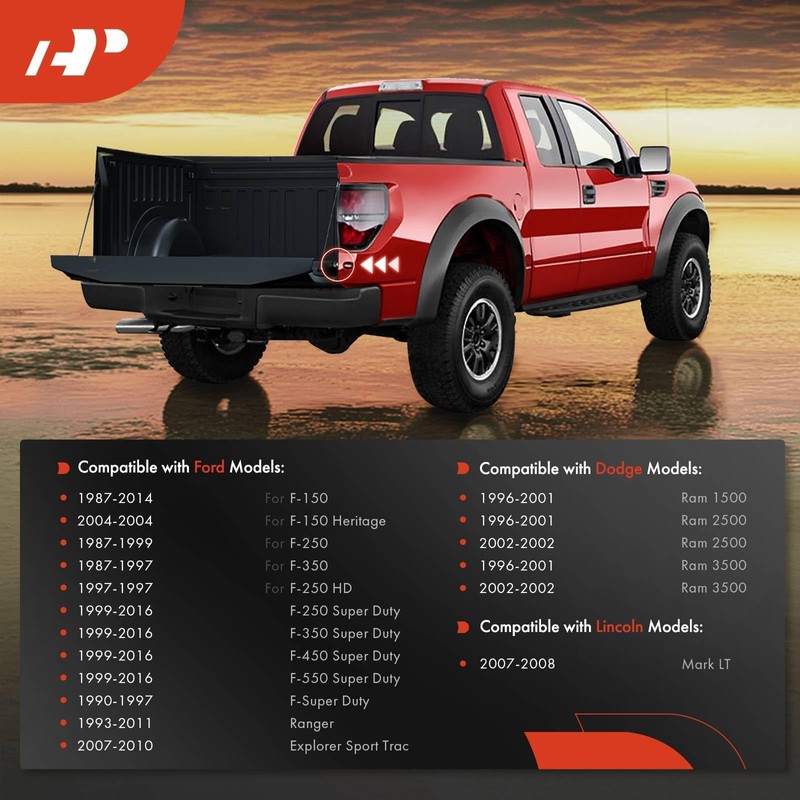 A-Premium Tailgate Hinge Pivot Bushing Insert Kit Compatible with -