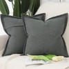 Madizz Set of 2 Linen Cushion Covers with Wide Edge,