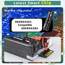 C230 C235 Black Toner Cartridge (with Chip) for Xerox,Replacement 006R04391 High-Yield 5500 Pages Ink Cartridge,Compatible with Xerox C235DNI/C230DNI Color Printer 006R04383 Standard Capacity (Black)