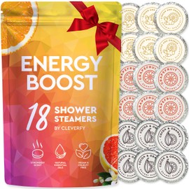 Cleverfy Shower Steamers Aromatherapy - Pack of 18 Energy Restoring Shower Bombs with Essential Oils. Self Care Stocking Stuffers for Women and Teens and Christmas Gifts for Women.
