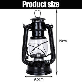 Petroleum Lamp, Oil Lamp, Oil Lamps, 19 cm with Oil Lamp Wick, Vintage Portable Black Tin-Plated Iron Lantern, Oil Lamp, Home Decoration, Lighting, Indoor, Outdoor