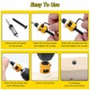 DTRUCTIEW 5 Pcs Countersink Drill Bit Set, 1/4" Hex Shank