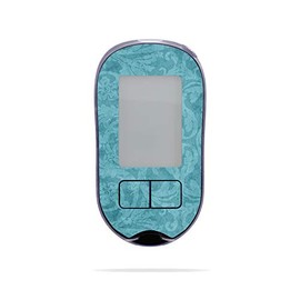 MightySkins Skin Compatible with Accu-Chek Aviva Plus - Baby Blue Jacquard | Protective, Durable, and Unique Vinyl Decal wrap Cover | Easy to Apply, Remove, and Change Styles | Made in The USA