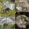 ENJOYING Dog Umbrella Small Breed, Clear Dog Umbrella Leash for