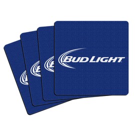 Boelter Brands Bud Light Neoprene Coasters, 4-Pack