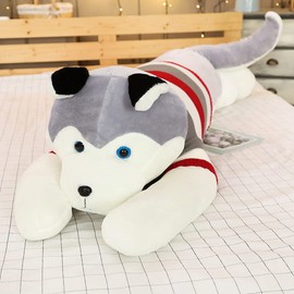 Nice Giant Dog Plush Toy Soft Stuffed Husky Long Pillow Cartoon Animal Doll Sleeping Pillow Cushion Home Decor Kids Gift (Husky,180cm/70 inch)