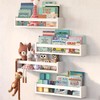 NATURE SUPPLIES Set of 4, White Floating Nursery Book Shelves,