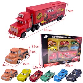 Car Toy Set, 7 Pieces Transporter Toy Car Set Mini Die Cast Toy Cars Pull Back Cars Small Vehicles Toy Car for Children Mini Cars Toy Gift for Children
