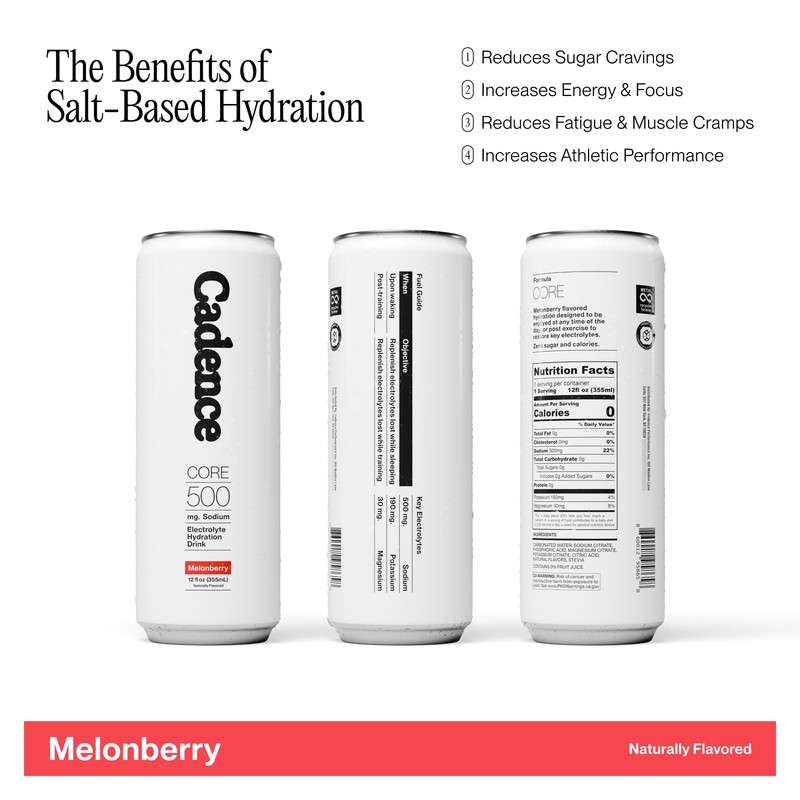 Cadence Electrolyte Drink Cans Melonberry - Case (355ml x 12)