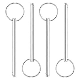 sourcing map 10Pcs 6.3mmx77mm Quick Release Pins, 316 Stainless Steel Marine Hardware for Marine Mountain Seat, Ship Outfitting, Shipbuilding, Silver