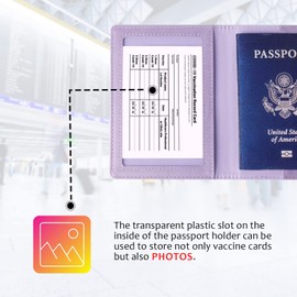 TIGARI Passport Holder Women Men, Travel Essentials Passport Wallet, Travel Must Haves Passport and Vaccine Card Holder Combo, PU Leather Passport Cover Protector Travel Accessories