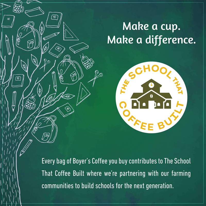Boyer's Coffee Butterscotch Toffee Coffee, Light Roast Flavored Coffee, Whole