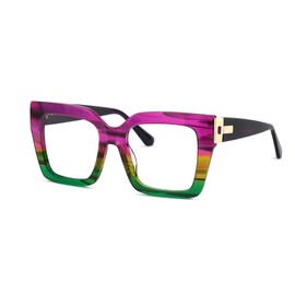 Zeelool Blue Light Glasses for Women Chic Oversized Square Eyeglasses Colorful Bluelight Blocking Eyewear Glasses JGA775618-03B