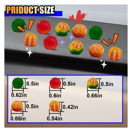 Cute Tangerine Car Dashboard Decorations - Mini Oranges Car Rearview Mirror Ornament Funny Interior Accessories - Auto Home Office Desk Charm Decors for Men Women Present (10PCS)
