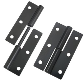 Lift-Off Hinge ITROLLE 2PCS 2.5Inch /62mm Black Right Handedness Mini 304 Stainless Steel Lift Off Hinges with Screws Detachable Slip Joint Small Flag Hinges Rising Butt Door Hinges