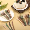 Kochorie 360 Pcs Woodland Plastic Silverware Disposable Flatware Plastic Cutlery