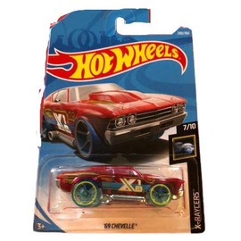 Hot Wheels 2018 X-Raycers 7/10 - '69 Chevelle (Clear Red)