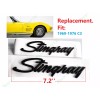 Corvette 2PCS Matte Black Front Fender Stingray Emblems Badges For
