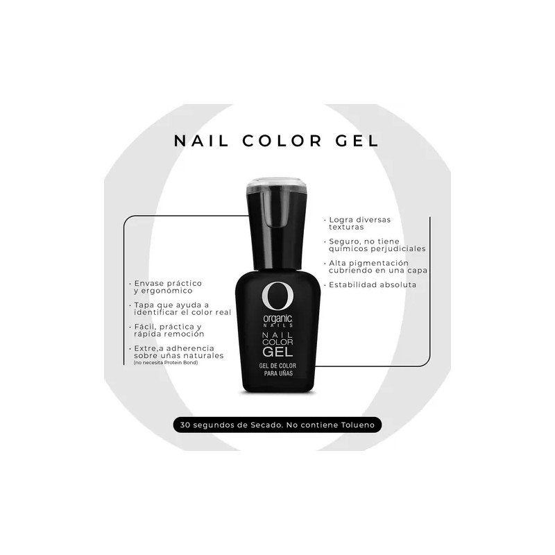 Color Gel Esmalte Uñas Organic Nails Tonos Classic 7.5ml