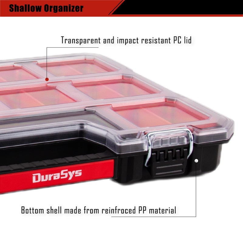 DuraSys Tools Organizer, Small Parts Storage Toolbox, 17.3 * 13.7