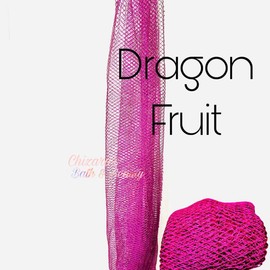 Exfoliating African Net Sponge - Body Care/ Skin Care Shower Bath Accessory - Color: Exfoliating African Net Sponge - Dragon Fruit