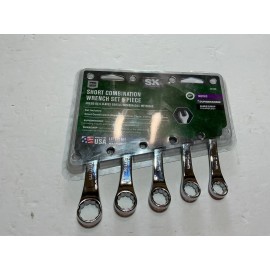 SK NOS S-K 5 piece metric short combination wrench set 12mm-17mm 20406 USA