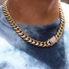 GOLD IDEA JEWELRY 14k Gold Plated Stainless Steel Thick Miami