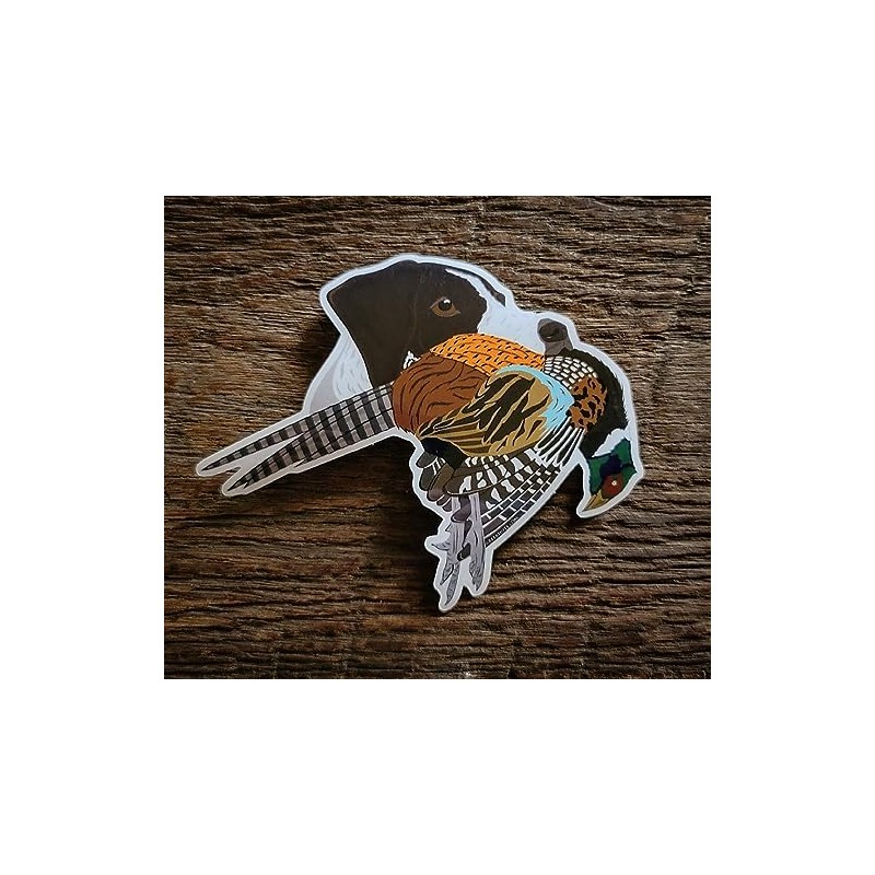 German Shorthaired Pointer with Pheasant Sticker Decal