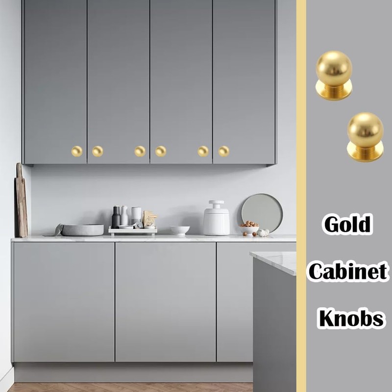 PmLwakiR 6 PCS 25MM Modern Handles Knobs Round Shaped Dresser
