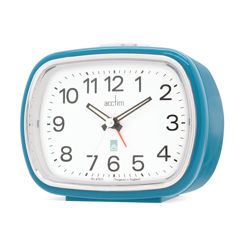 Acctim Camille Analogue Alarm Clock Quartz Luminous Hands Chrome Bezel