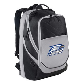 Georgia Southern Backpack GS Eagles Logo Laptop Computer Bag (Black & Gray)