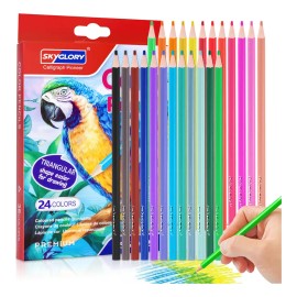 Lápices Dibujo Profesional De Colores 24 Colores Set De Arte 24 Colores