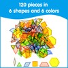 edxeducation Transparent Pattern Blocks | Mini Jar | Plastic Pattern