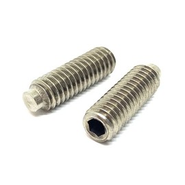 (100 Pieces) 1/4-20x3/8" Stainless Steel Half Dog Point Coarse Thread Allen Socket Set Screw