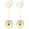 2Pcs Table Number Holder Heart Shaped Firm Stable Premium Metal