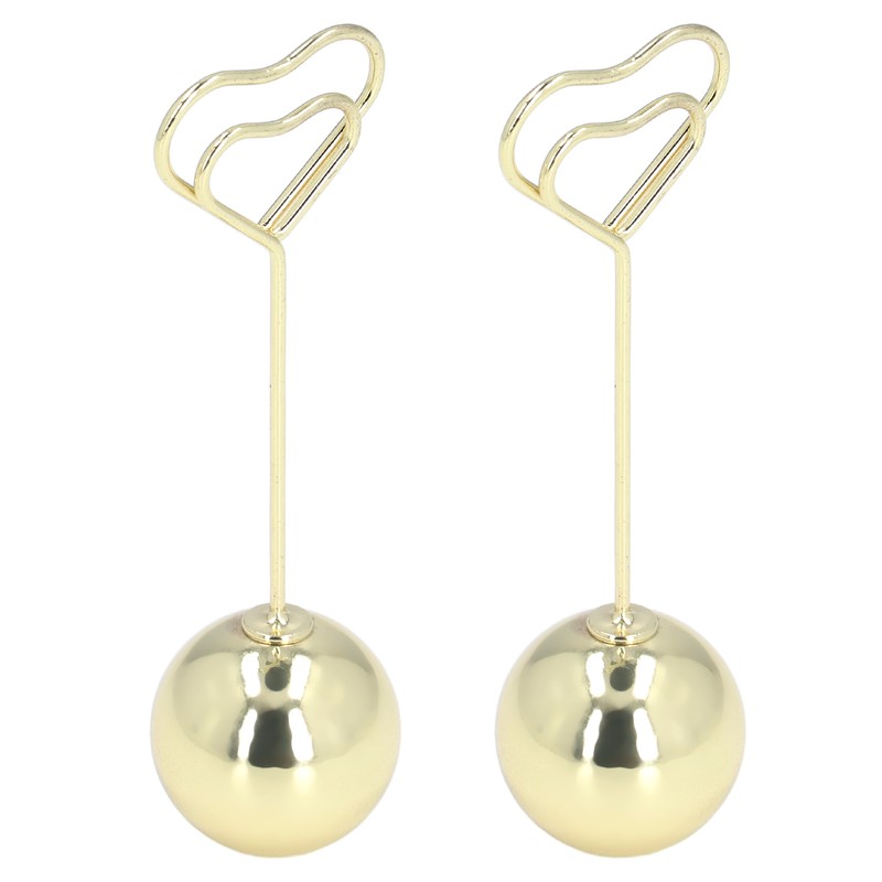 2Pcs Table Number Holder Heart Shaped Firm Stable Premium Metal