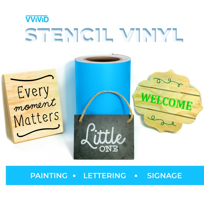 VViViD Blue Stencil Vinyl Masking Tape Roll Film with Anti-Bleed