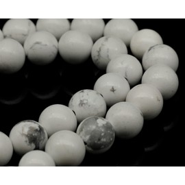 Natural Howlite Beaded Choker, Genuine White Crystal Necklace, Fancy Gemstone Choker, 8mm Beads, Unique Fashion Jewelry, Healing Crystal Chakra Necklace, Durable Stone Necklace, Gemini Necklace